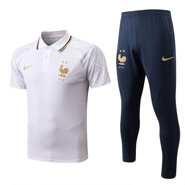 Polo Francia Conjunto Completo 2022 2023 Blanco